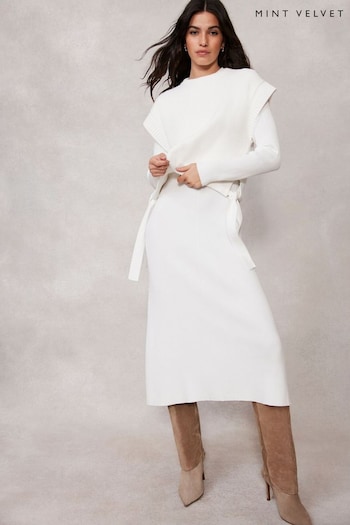 Mint Velvet Cream Layered Maxi Dress (N55539) | £139