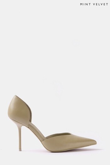 Mint Velvet Beige Two Part Court Shoes Tell (N55558) | £119