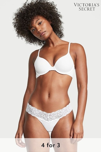 Victoria's Secret White Posey Lace Thong Knickers (N55738) | £9