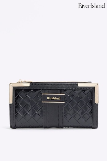 River Island Black Embossed Quilted Mini Clutch (N55855) | £18