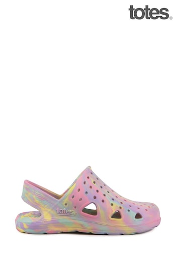 Totes Pink Pastel Tie Dye SolBounce Toddler Clogs (N55918) | £14 - £16