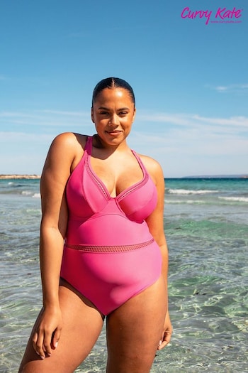 Curvy Kate Pink First Class Plunge Swimsuit (N55932) | £61