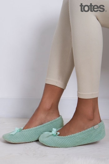 Totes Green Isotoner Popcorn Slippers (N55939) | £18