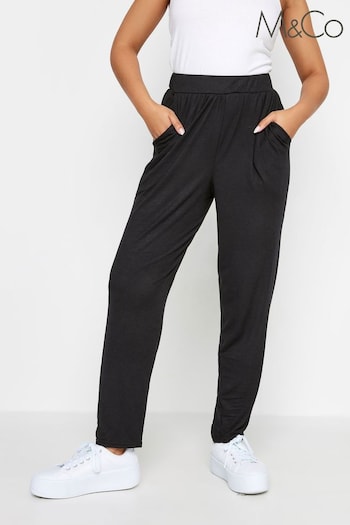 M&Co Black Petite Hareem Jersey Trousers (N55979) | £24