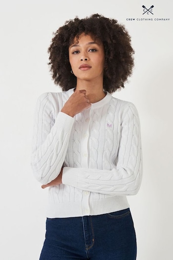 Crew Clothing women Cable Knit Cotton Cardigan (N55999) | £55