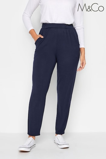 M&Co Blue Hareem Jersey Trousers (N56020) | £24