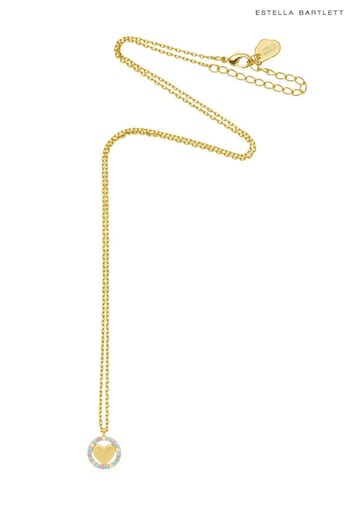 Estella Bartlett Gold Pastel Cubic Zirconia Heart Necklace (N56047) | £28