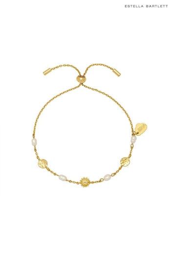 Estella Bartlett Gold Floral Pearl Bracelet (N56052) | £25