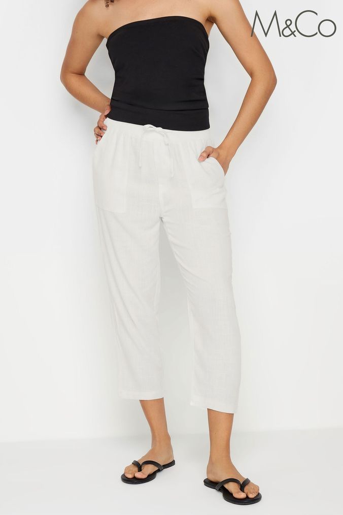 Buy Women s White Cropped Trousers Online Next UK
