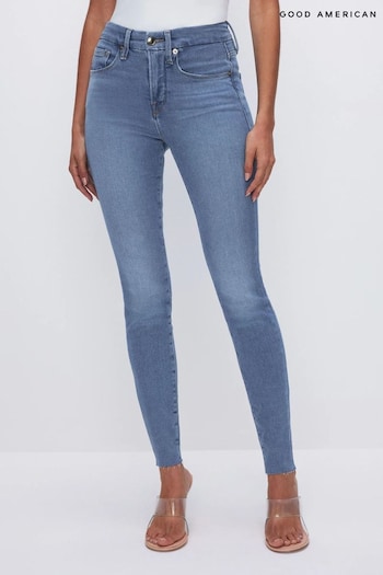Good American Blue Good Legs Crop Extreme Skinny Jeans (N56147) | £129