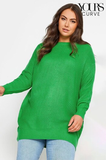 Yours Curve Green Essential Jumper (N56178) | £22
