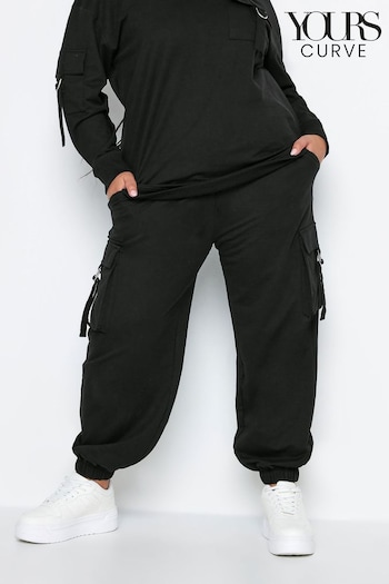 Yours Curve Black Limited Collection Curve Cargo Joggers (N56185) | £28