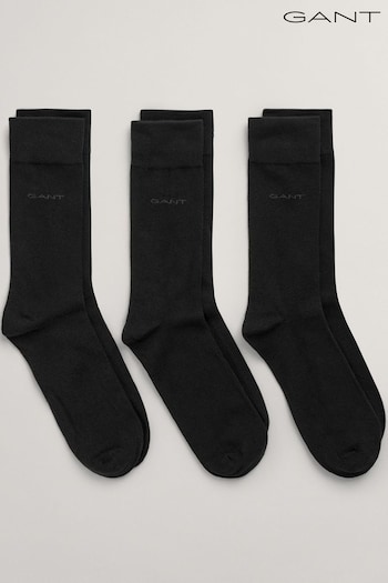 GANT Soft Cotton Black Socks 3-Pack (N56236) | £20