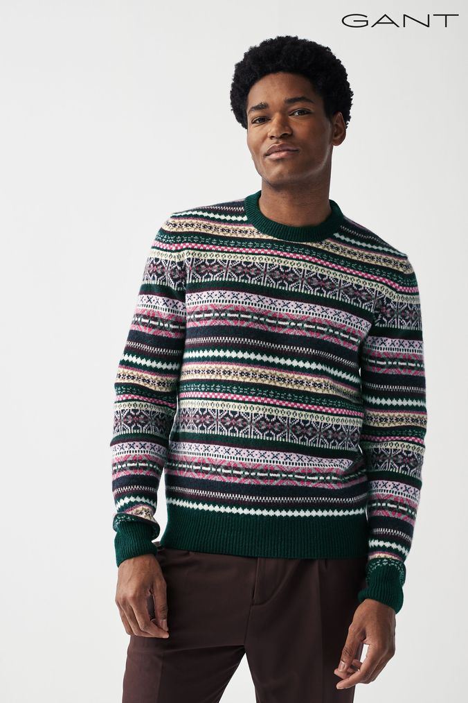 Buy Men s GANT Fairisle Jumpers Online Next UK