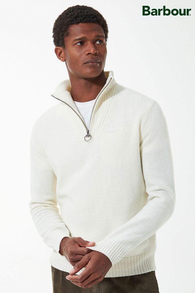 Barbour white jumper shop