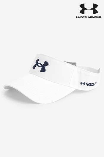 Under Armour Black/White Golf 96 Visor Hat (N56309) | £18