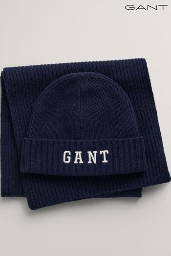 GANT Melange Beanie Scarf Gift Set (N56461) | £100