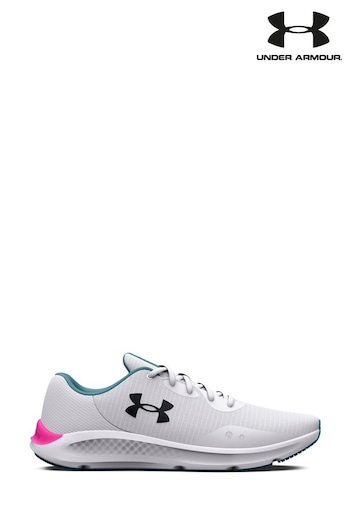 Under Marathon Armour Charged Pursuit 3 Tech Running White Shoes (N56493) | £58