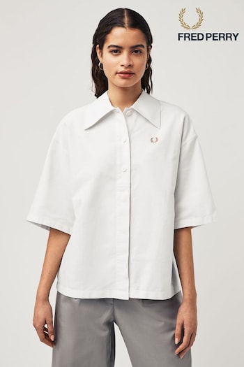 Fred Perry Placket Detail White Shirt (N56567) | £85