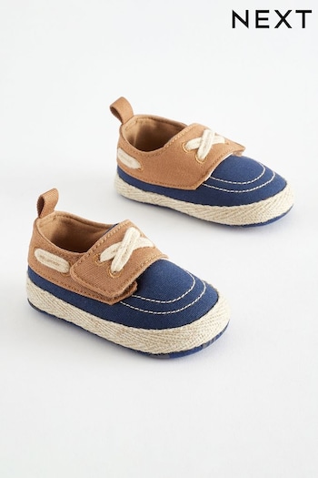 Navy Baby Boat Shoes croco (0-24mths) (N56622) | £9