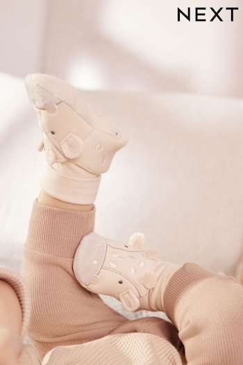 Neutral Giraffe Sensory Sock Top Baby Forma Shoes (0-2mths) (N56624) | £9 - £10