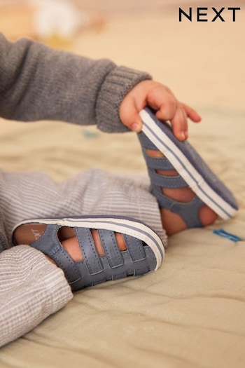 Blue Fisherman Velcro Sandals (0-24mths) (N56625) | £8 - £9