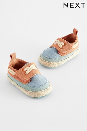 Bright Colourblock Baby Boat Shoes (0-24mths) (N56633) | £9