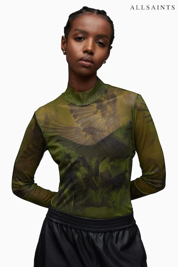 AllSaints Green Elia Colca Bodysuit (N56646) | £69