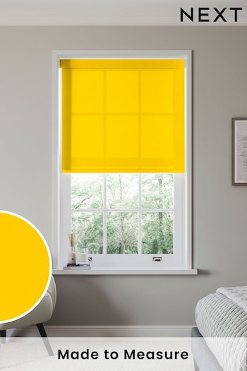 Sunflower Yellow Simply Plain Made to Measure Roller Blind (N56668) | £52