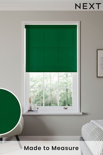 Pine Green Simply Plain Made to Measure Roller Blind (N56677) | £52