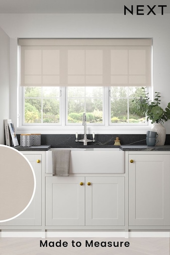 Oatmeal Natural Simply Plain Made to Measure Roller Blind (N56681) | £52