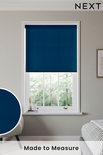 Ink Blue Simply Plain Made to Measure Roller Blind (N56689) | £52