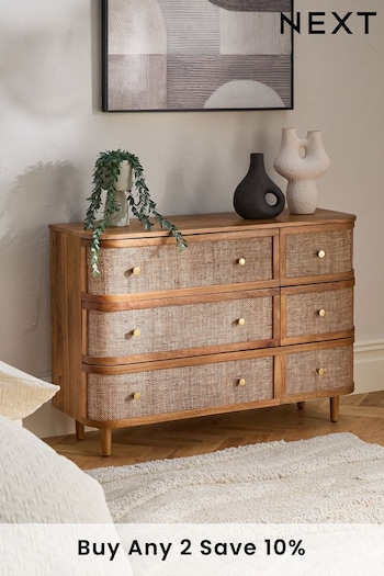 Mid Natural Odella Mango Chest of Drawers (N56719) | £899