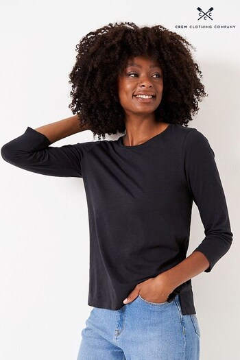 Crew Clothing Company Cotton Casual Black T-Shirt (N56723) | £25