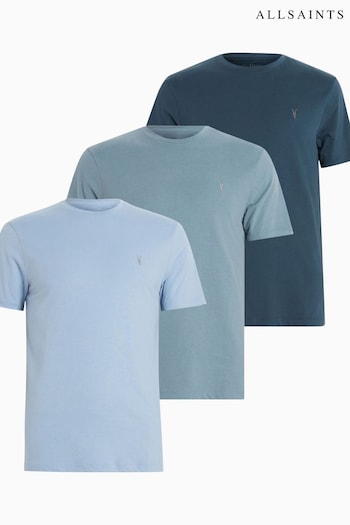 AllSaints Blue Brace Crew T-Shirts 3 Pack (N56736) | £95