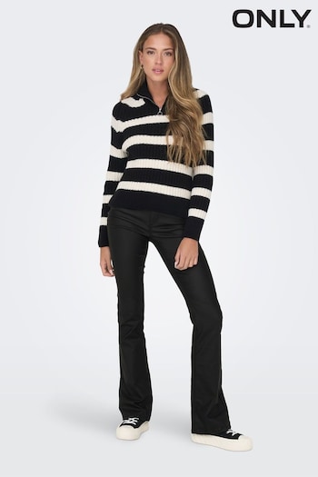 ONLY Black Coated Flared Blush Jeans Polo (N56755) | £38