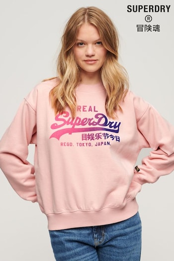 Superdry Pink Tonal Vintage Logo Graphic Sweatshirt (N56831) | £45