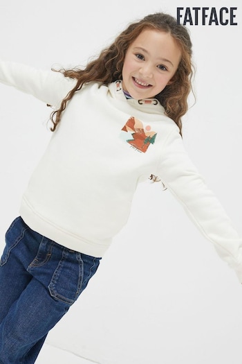 Fat Face White Take Me To The Mountain Hoodie (N56840) | £24