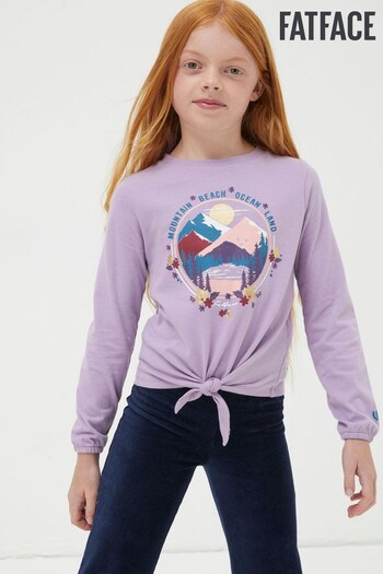FatFace Purple Scenic Graphic T-Shirt (N56850) | £14