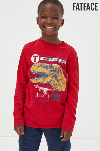 FatFace Red T-Rex Graphic T-Shirt (N56868) | £14