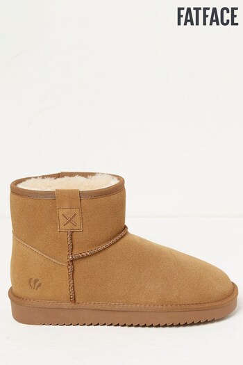 FatFace Brown Maeve Suede Slipper Boots (N56877) | £49.50