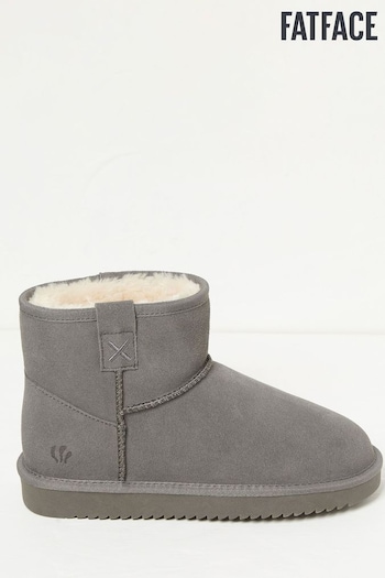 FatFace Grey Maeve Suede Slipper Boots (N56878) | £49.50