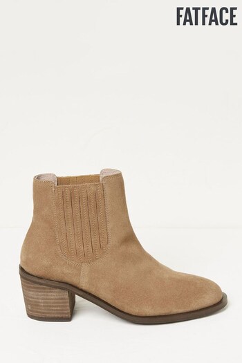 FatFace Brown Zara Block Heel Chelsea Boots (N56880) | £89