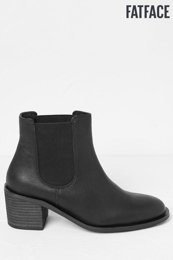 FatFace Black Zara Block Heel Chelsea Boots (N56881) | £89