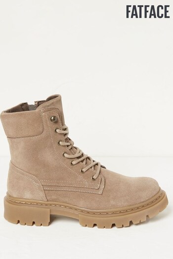 FatFace Natural Eliza Suede Ankle Worker Boots (N56888) | £89