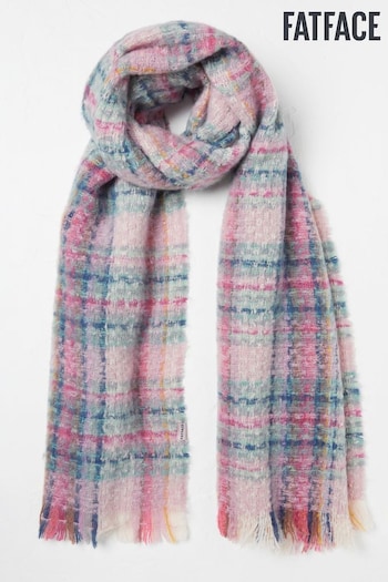 FatFace Pink Penny Check Scarf (N56893) | £35