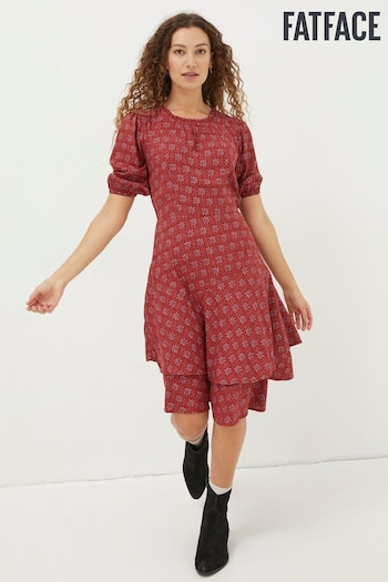 FatFace Red Shaney Craft Geo Dress Swirl (N56958) | £65