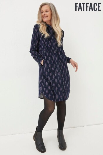 Fat Face Blue Chester Ink Ditsy Dress (N56965) | £69