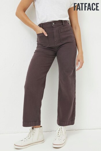 FatFace Purple Keswick Wide Leg Cropped Loose Jeans (N56967) | £59