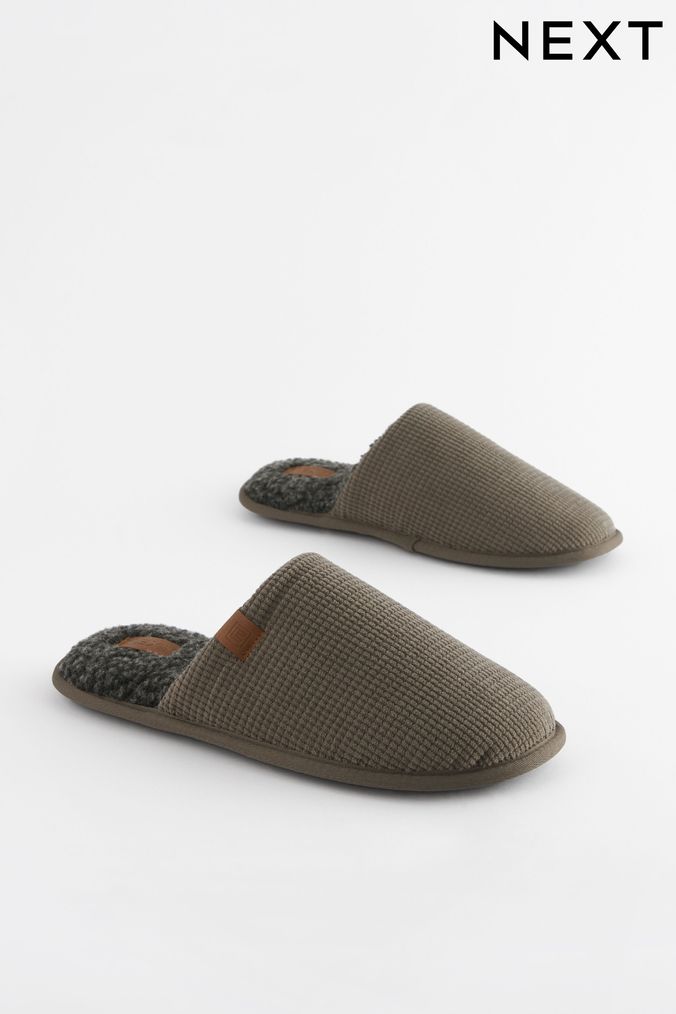 Next mens slippers sales grey